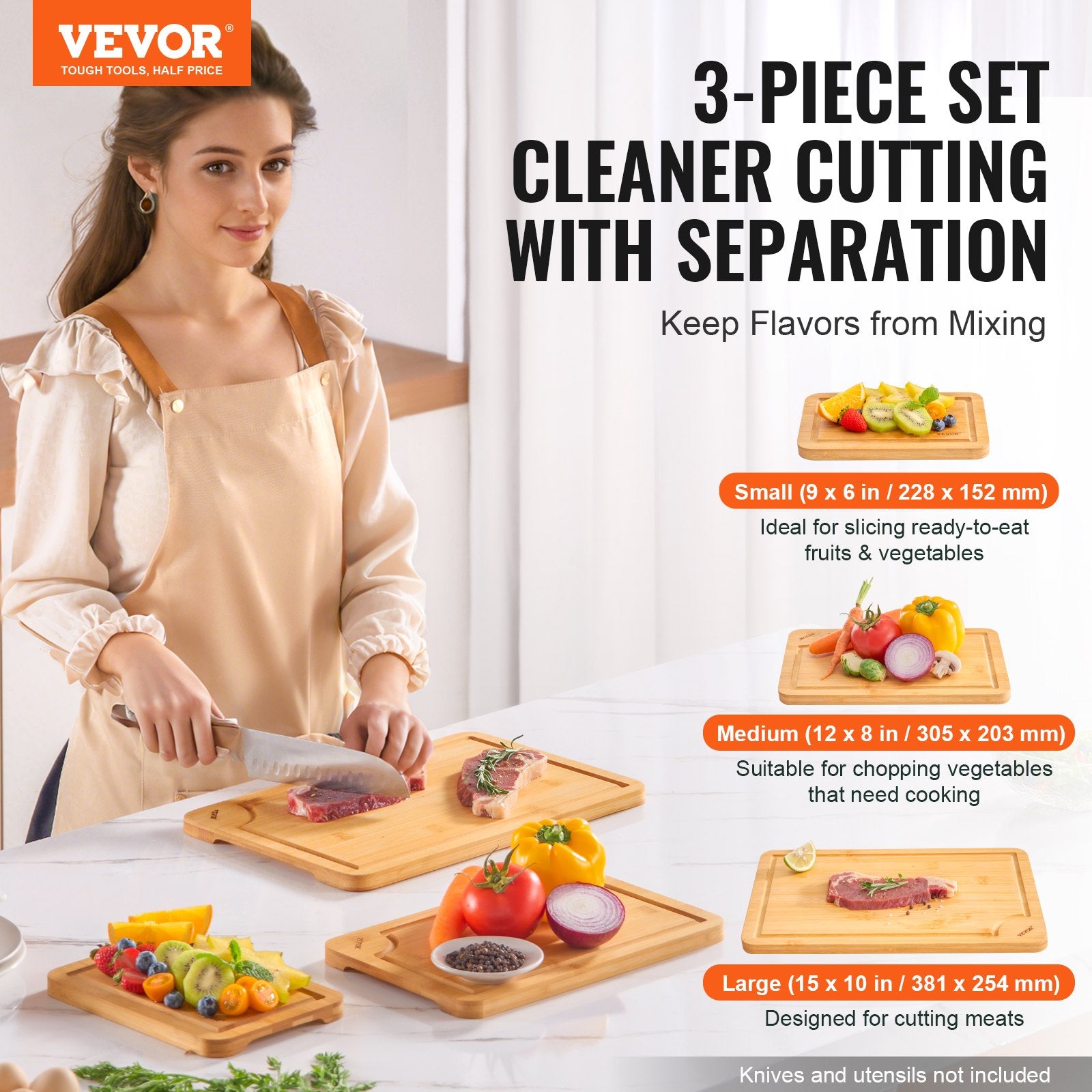 Bamboo Cutting Board Premium Versatile Cut Board