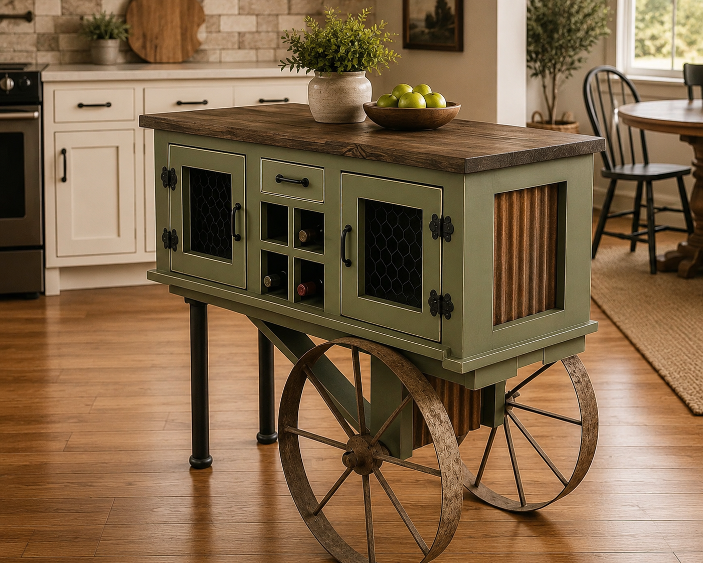 Kitchen Island Designs – Solid Wood Urban Industrial Style