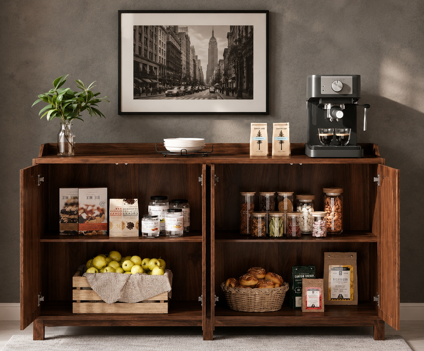 Farmhouse Sideboard Buffet Cabinet