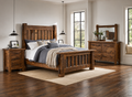 Beautiful Solid Rough Sawn Brown Maple 5 pc. Bedroom Set