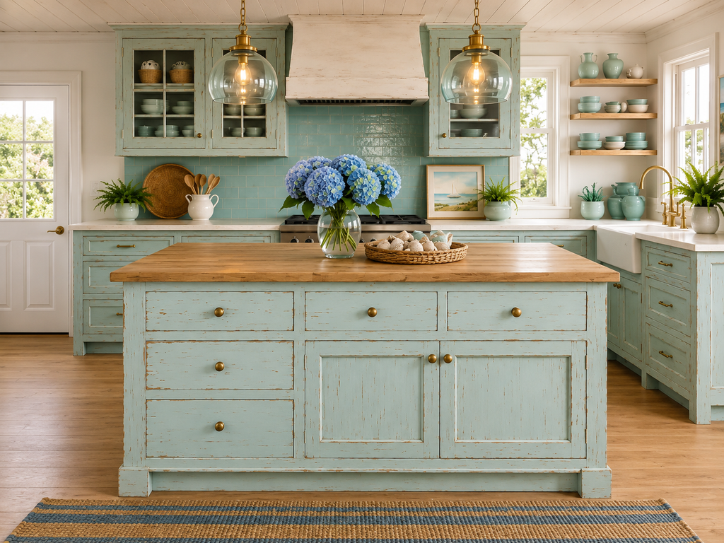 Made to Order – Bright & Airy Hampton Style Modern Kitchen Island