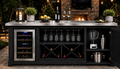 Premium Custom-made Solid Wood Bar Cabinet with Stainless Steel Top and Accessories