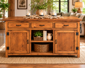 Solid Wood Custom Kitchen Island — Stained or Painted Finishes