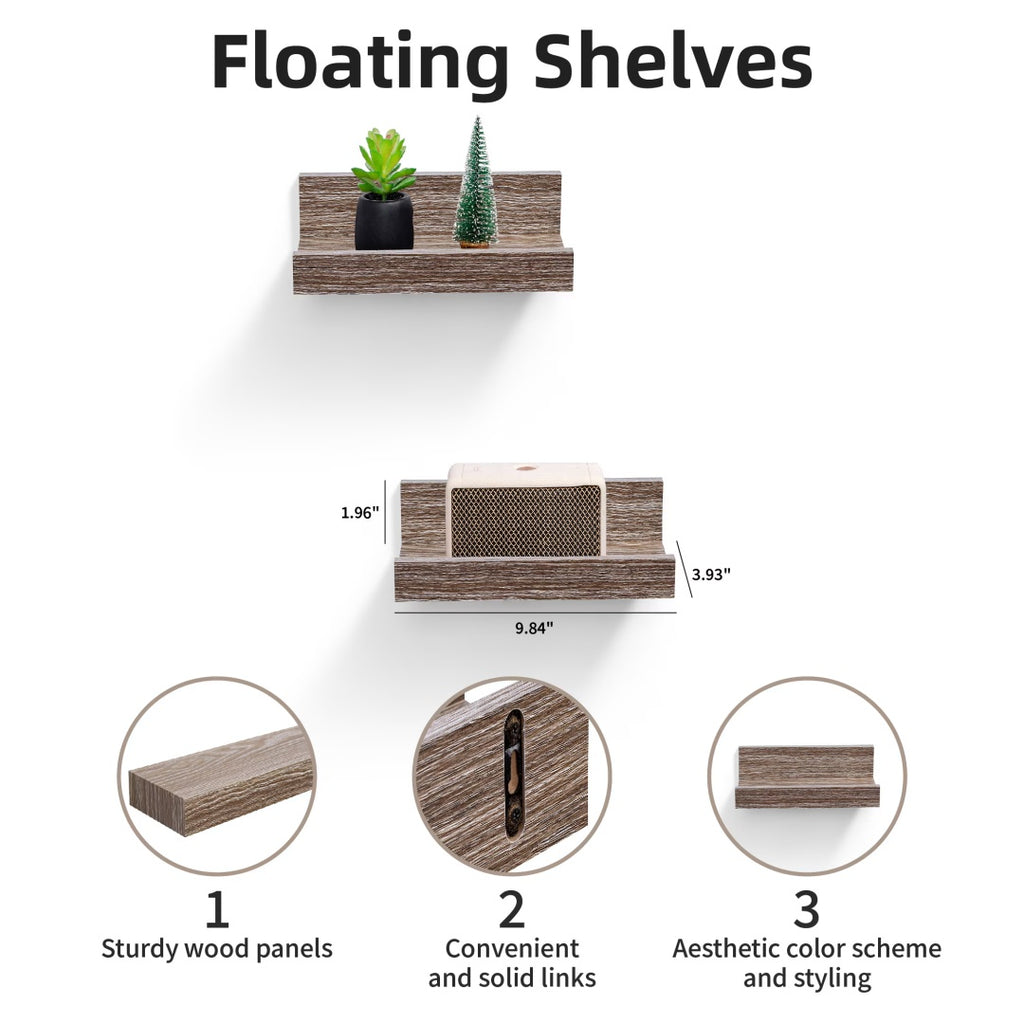 Floating Shelves  10.04 Wall Mounted Wood Shelves