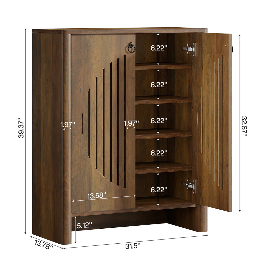 Handmade Dark Wood Cabinet
