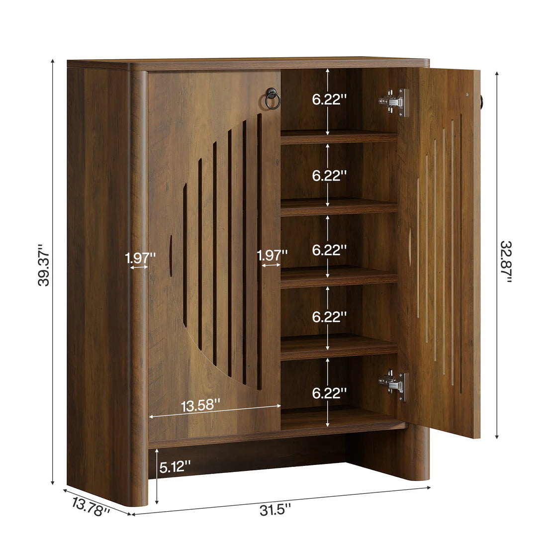Handmade Dark Wood Cabinet