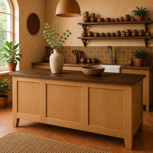 Boho Style Kitchen Island