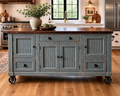 Handmade Custom Kitchen Island with Storage