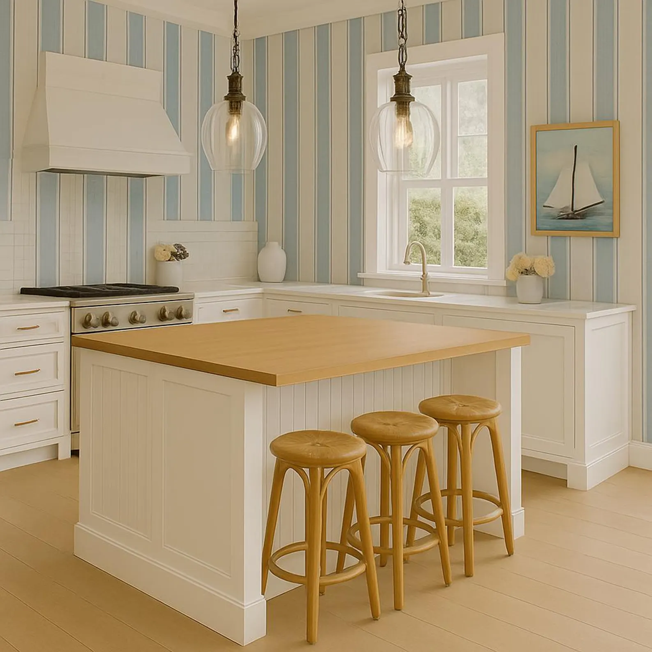 Made to Order – Bright & Airy Hampton Style Modern Kitchen Island
