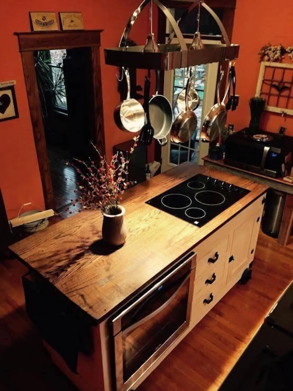 Made to Order Custom Kitchen Island with Appliance Cutouts